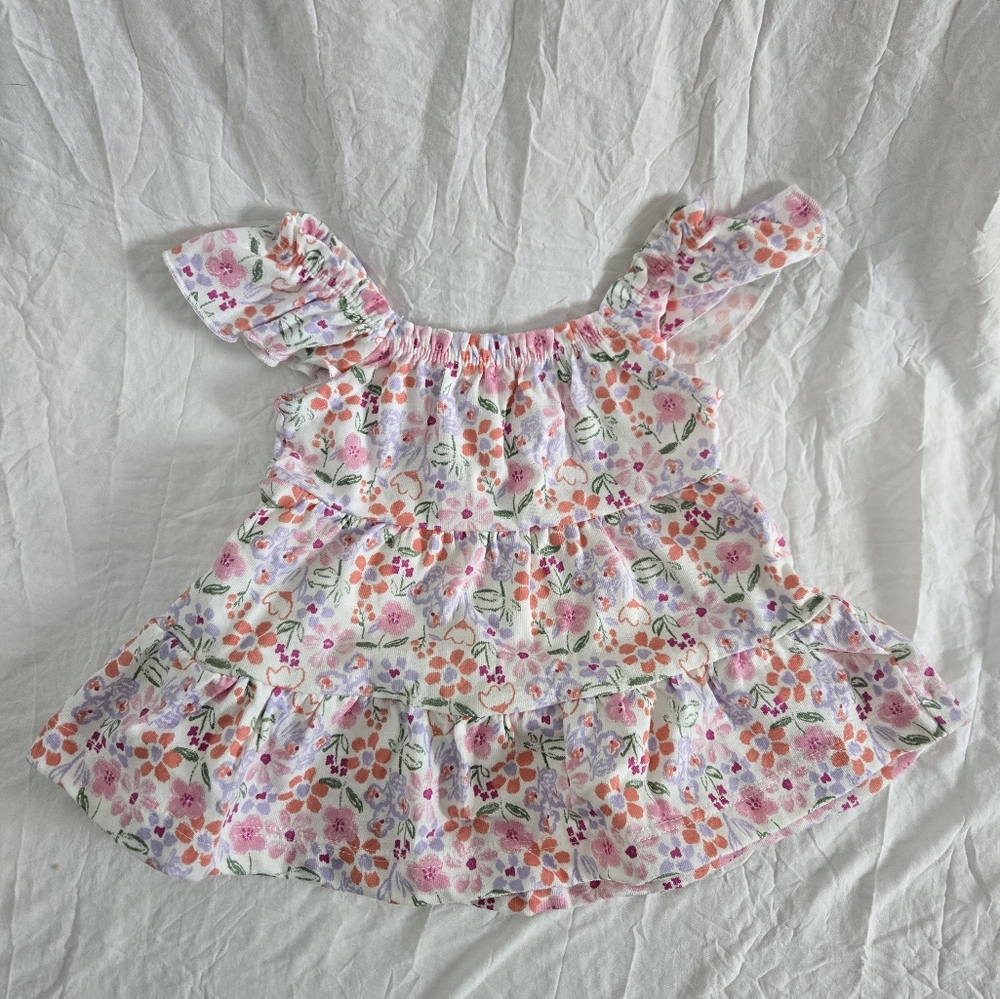 Floral Newborn Dress 100% Cotton